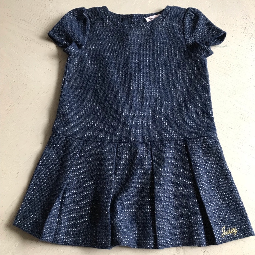 Navy and gold toddler dress